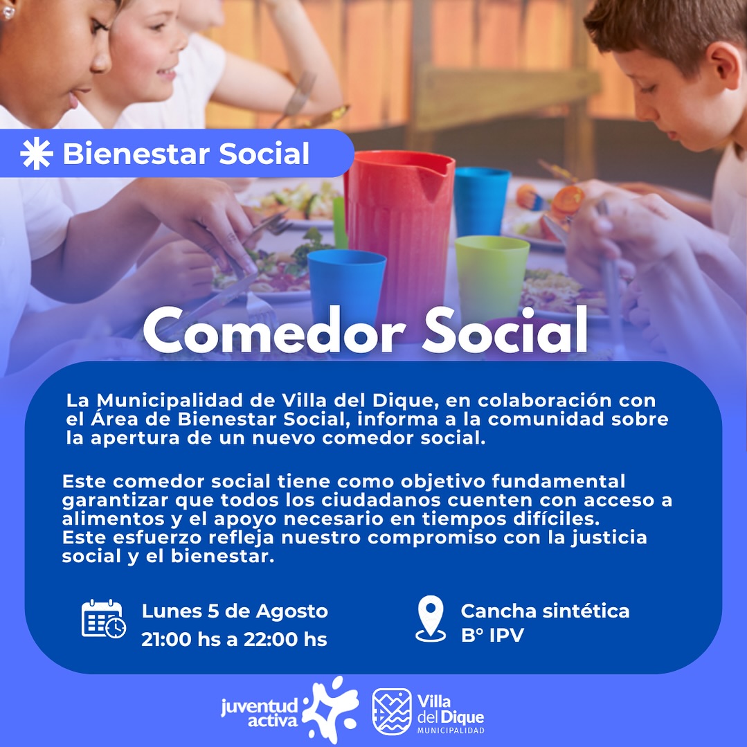 Imagen de Apertura del Nuevo Comedor Social en Villa del Dique