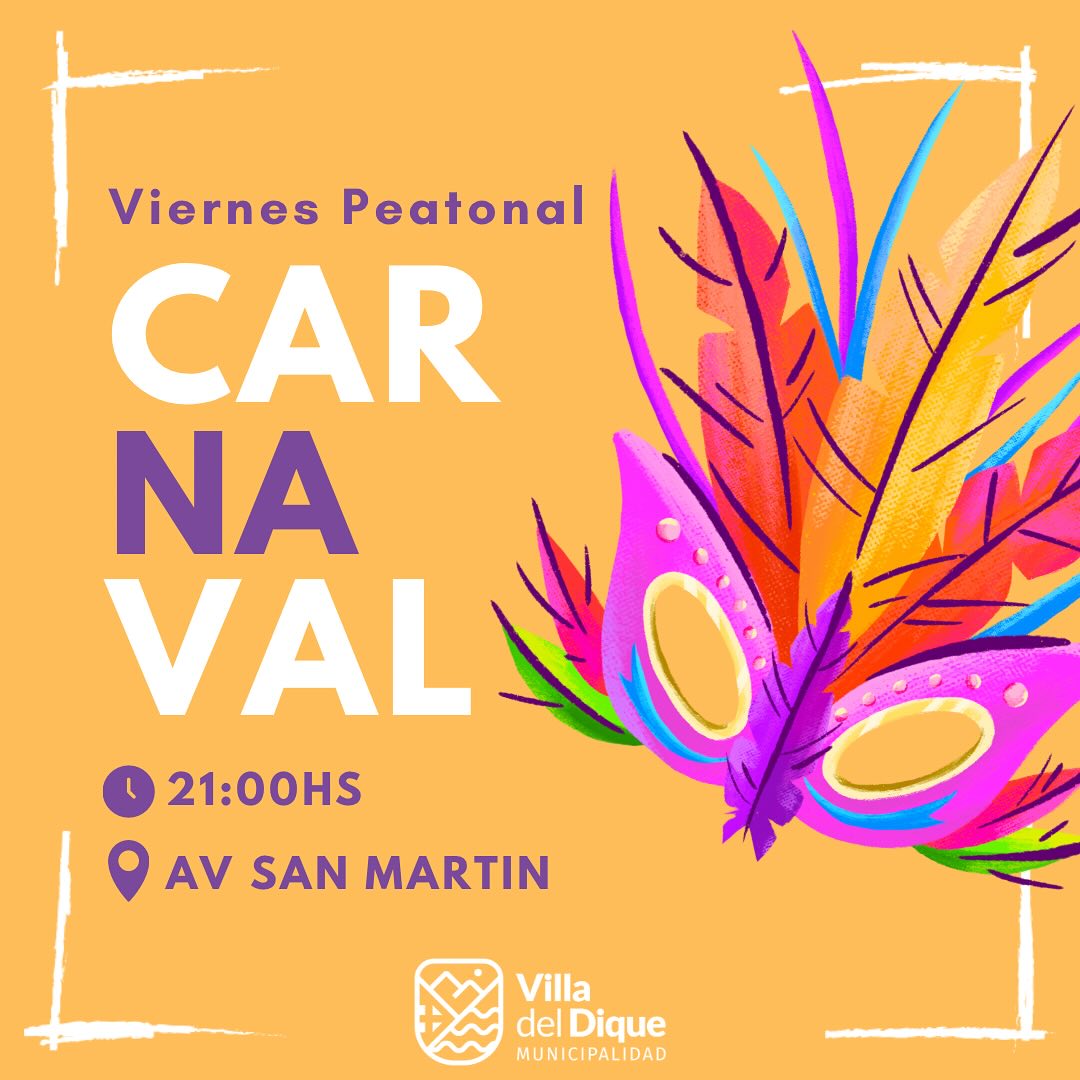 Viernes Peatonal de Carnaval Villa del Dique