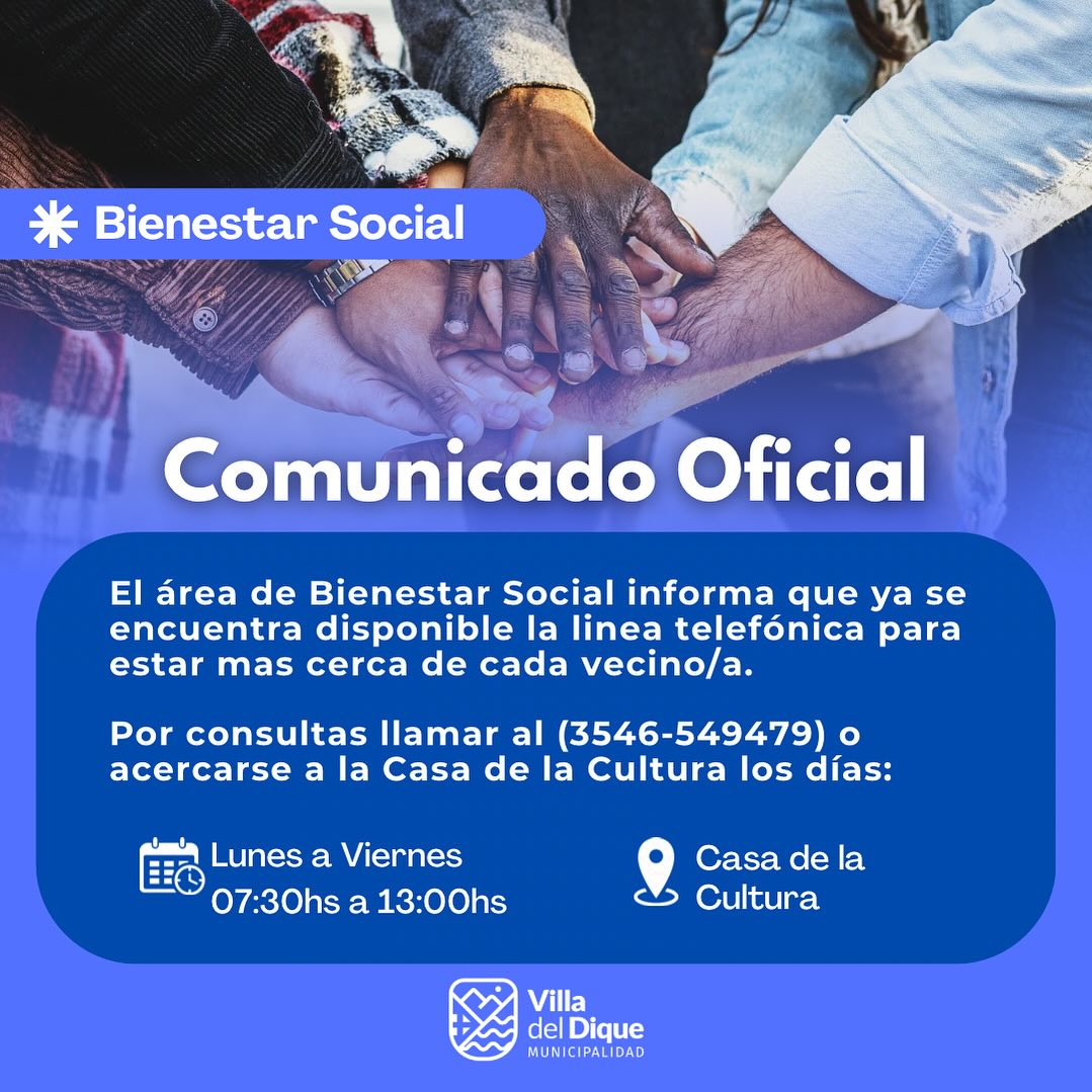 Nueva línea telefónica de atención vecinal de Bienestar Social