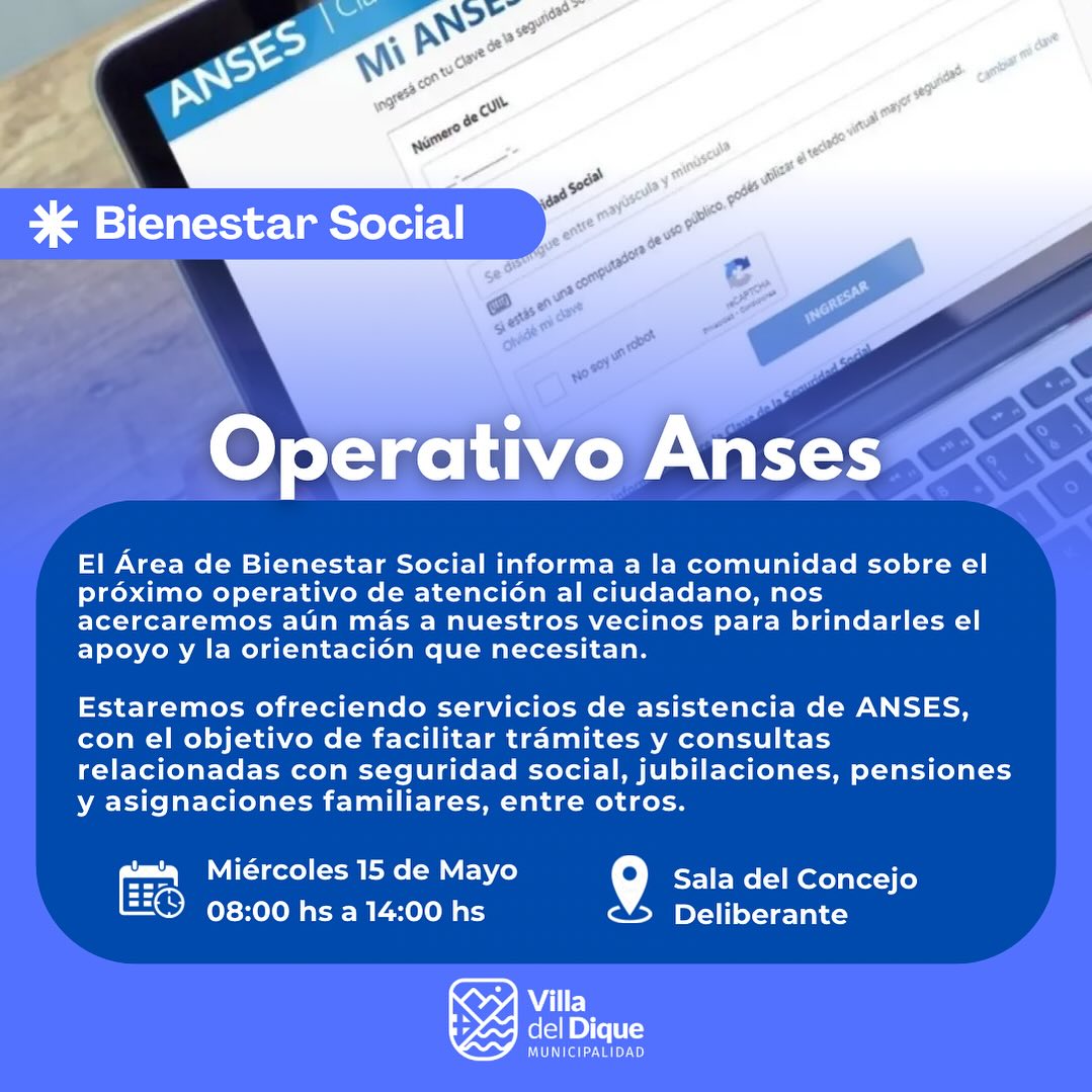 Operativo de atención de ANSES en la Sala del Concejo Deliberante