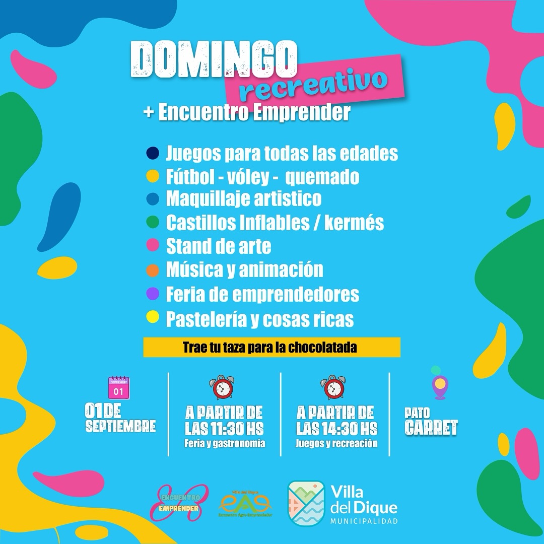 Domingo Recreativo y Encuentro Emprender en Espacio Verde Pato Carret