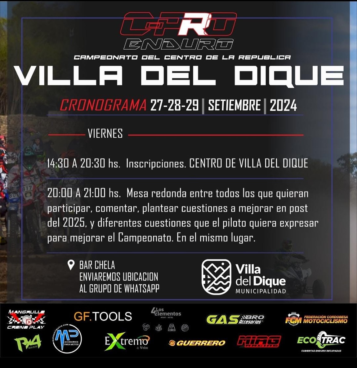 Competencia de Enduro en Villa del Dique