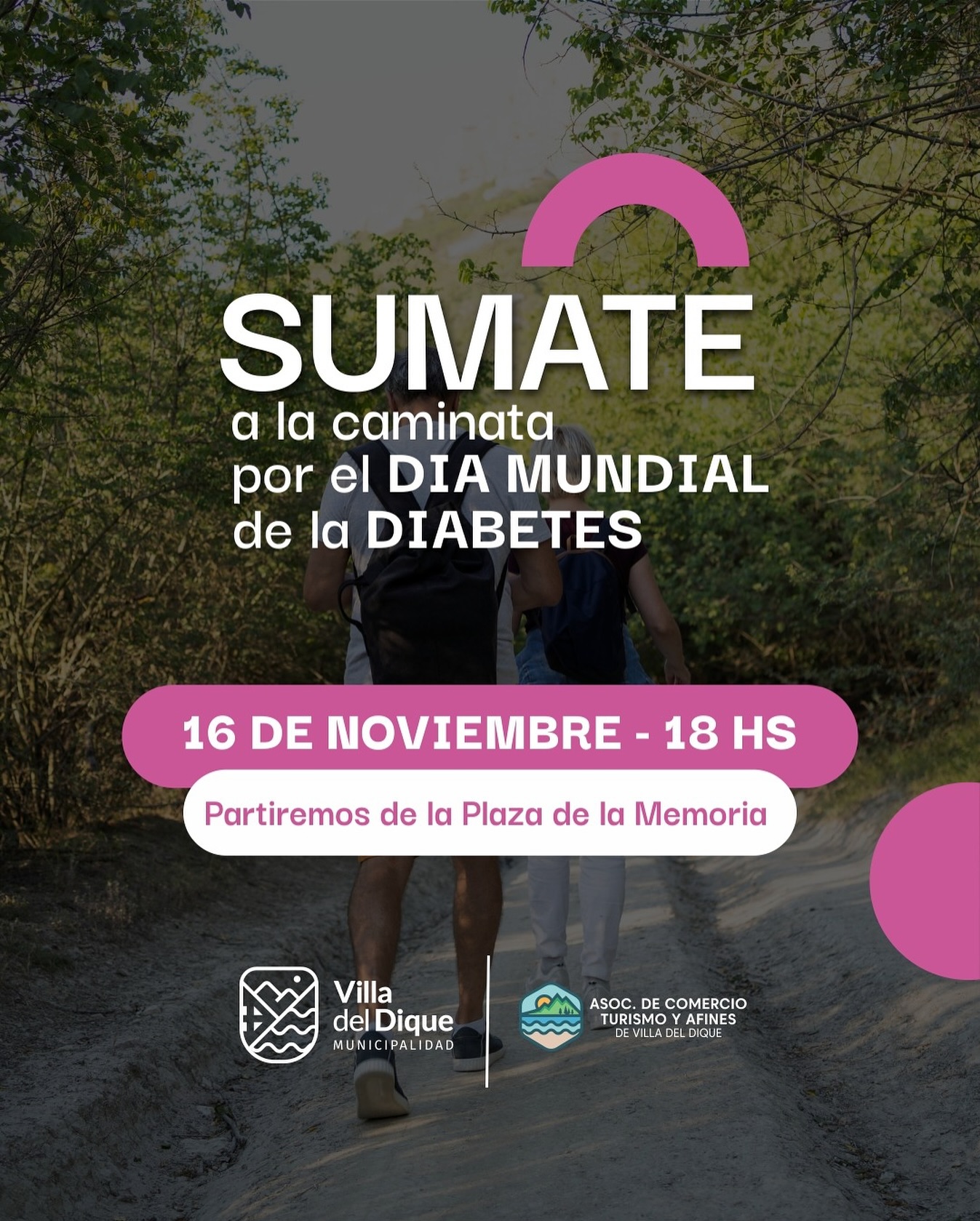 Caminata por el Día Mundial de la Diabetes en Villa del Dique