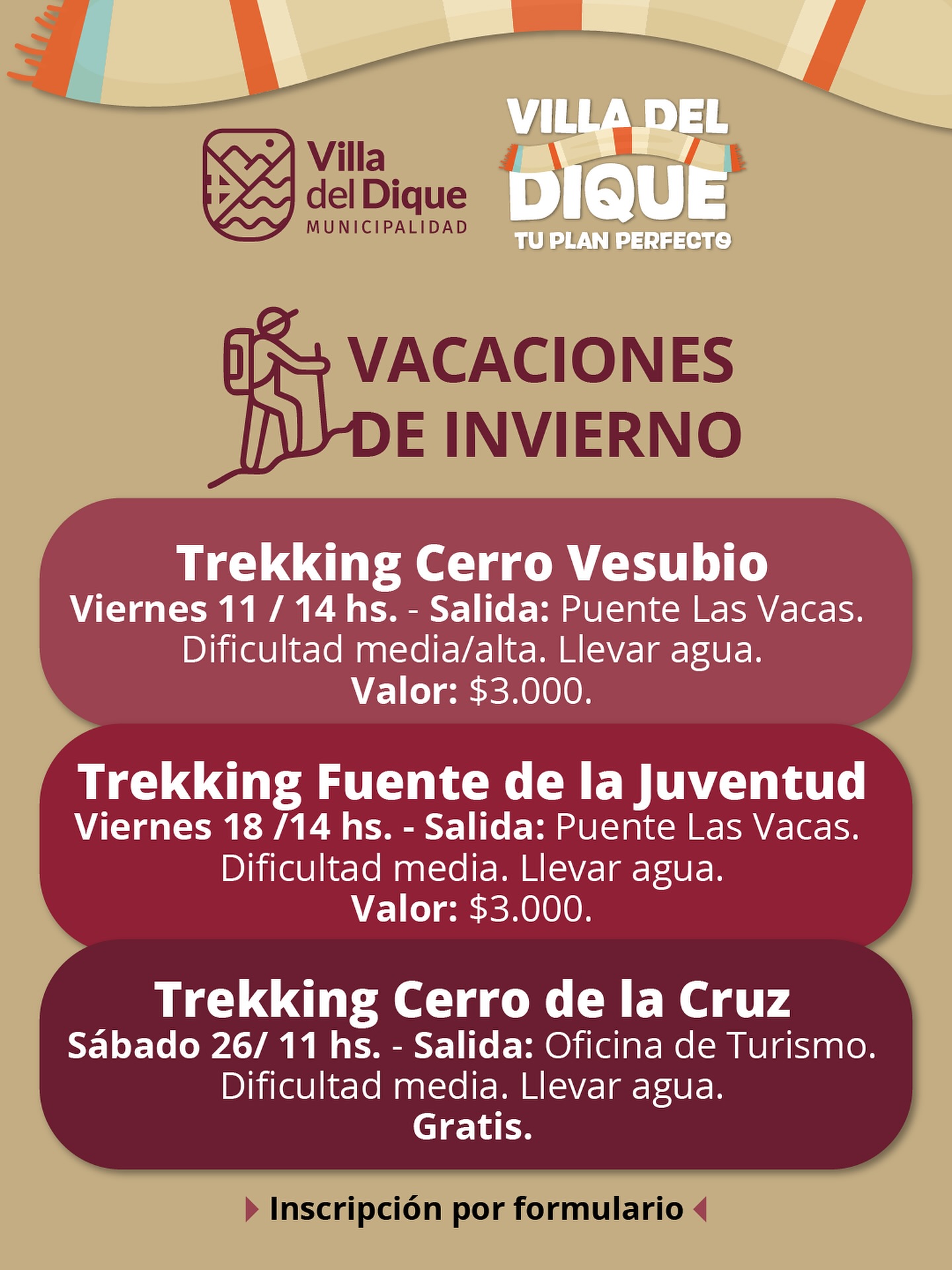 Salidas de trekking en los cerros de Villa del Dique