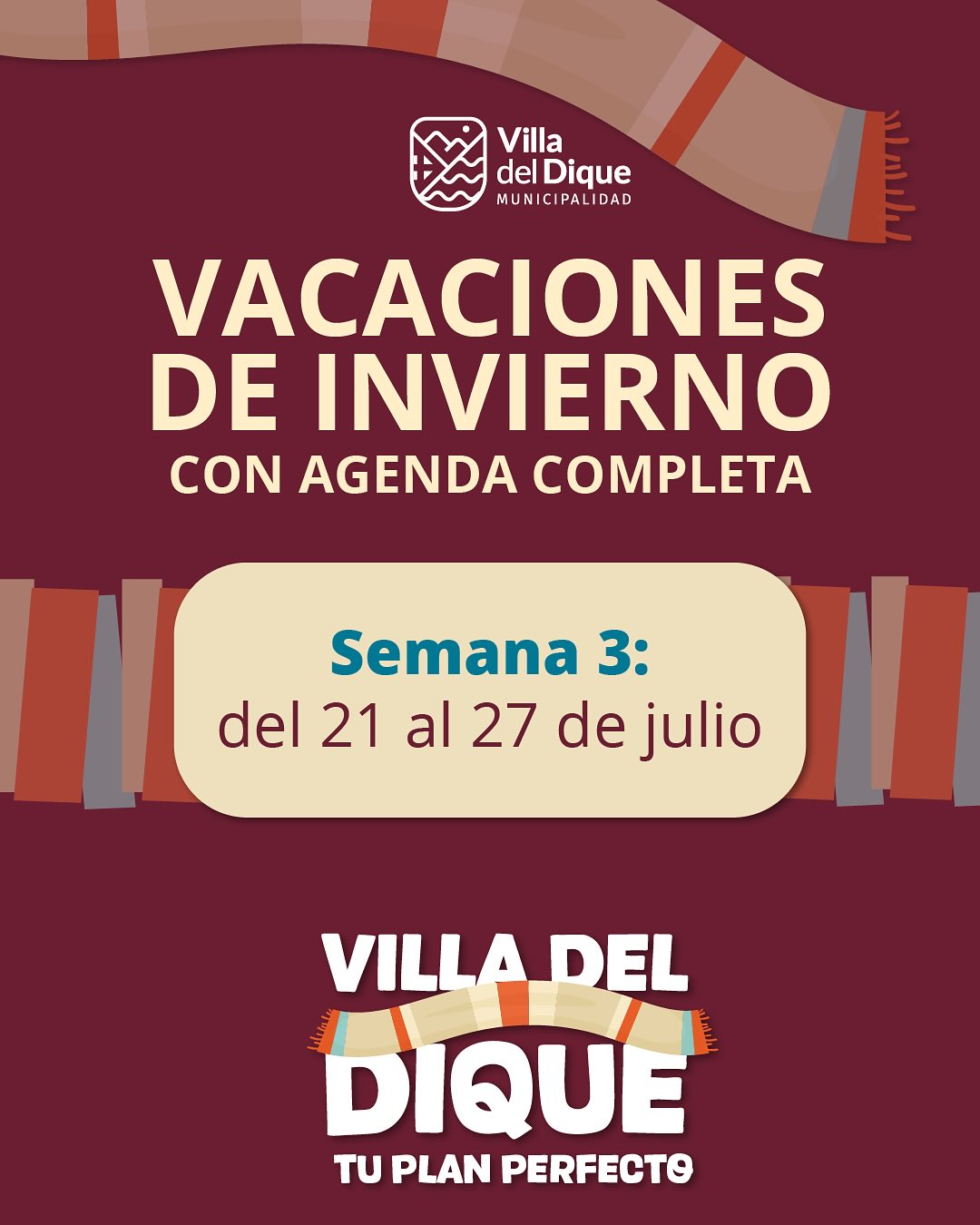 Tercera semana de agenda de vacaciones de invierno
