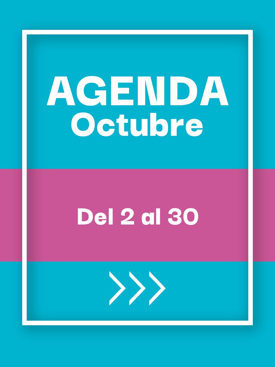 Agenda de actividades de octubre