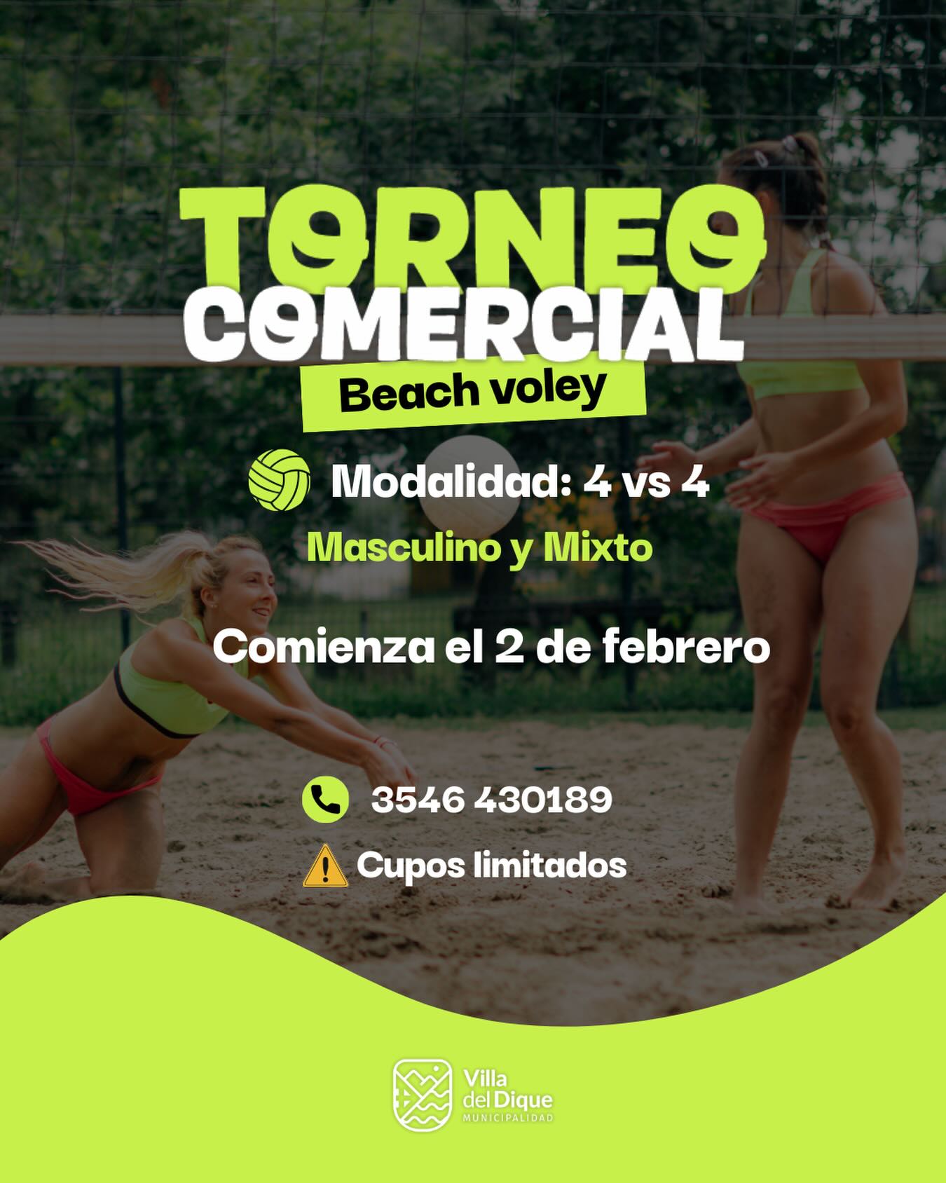 Cancha de beach vóley en Villa del Dique