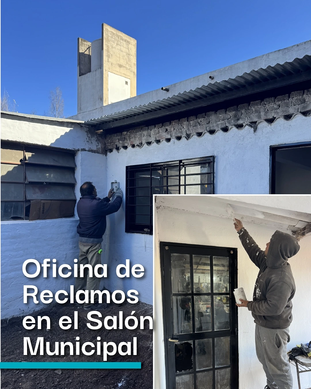 Trabajos en la nueva Oficina de Reclamos en el salón municipal