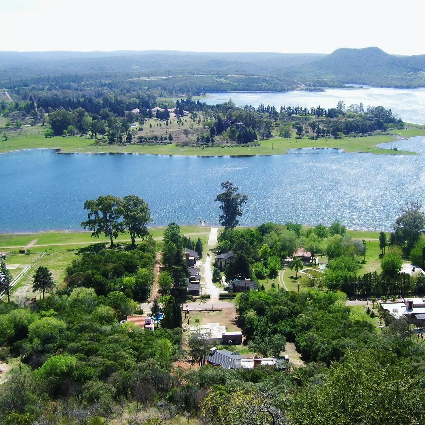 Vista aérea de Villa del Dique - La Perla de Calamuchita